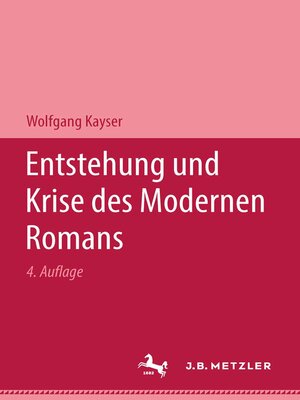cover image of Entstehung und Krise des modernen Romans